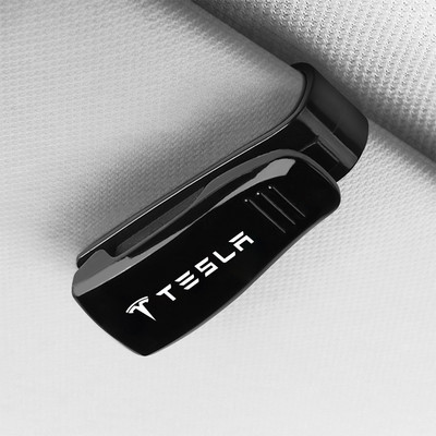 Autós szemüveg csíptető napellenző napszemüveg kártya jegytartó tok automatikus rögzítő autós kiegészítők a Tesla Model 3 XSY P100D SpaceX számára