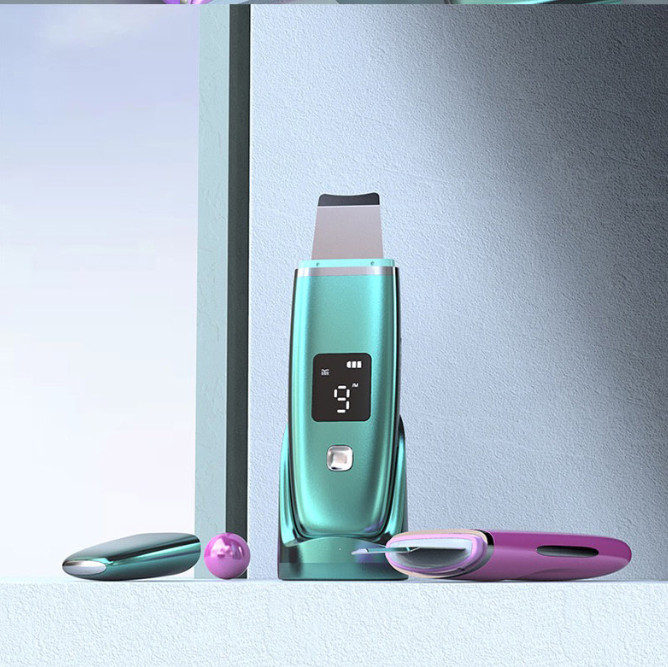 Ultrahangos arctisztító mitesszer eltávolító akne pórusos arctisztító EMS Face Lift peeling lapát Ion ultrahangos bőrradír