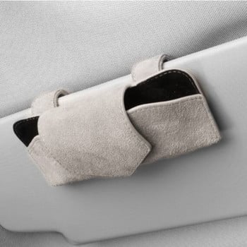 Θήκη γυαλιών ηλίου Visor Car Suede Glasses Clip Organizer Θήκη γυαλιών Προστατευτική θήκη αποθήκευσης με μαγνητικό κλείσιμο