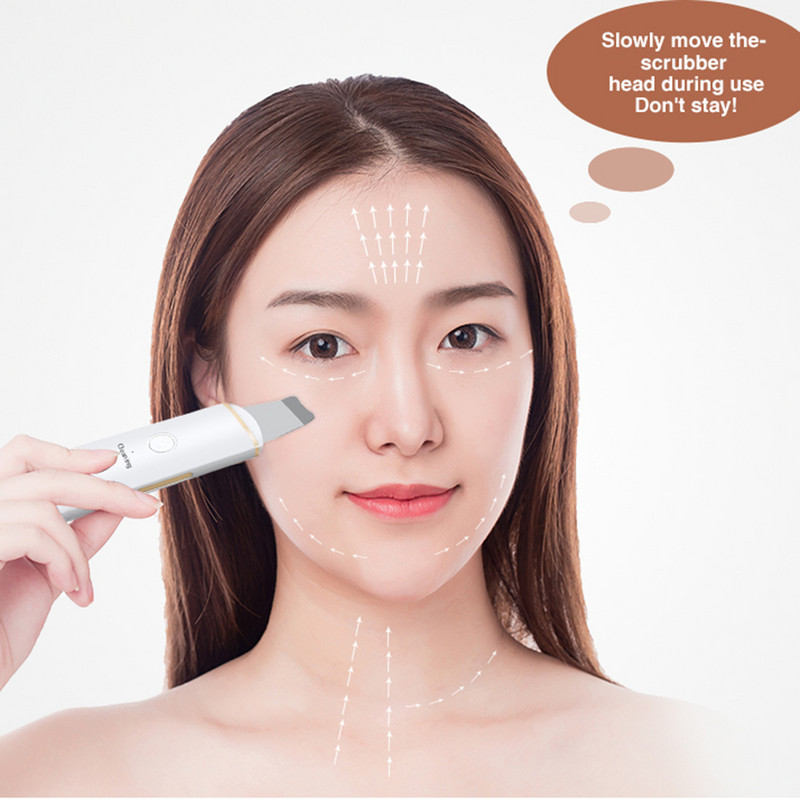 Ultrahangos Bőrradír Vibráló Borotva Mitesszer eltávolító Tiszta Kavitációs Peeling Arc Lifting Bőrápoló
