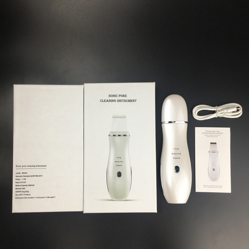 Elektromos ultrahangos arctisztító súroló arcbőrradírozó peeling mitesszer eltávolító mikroáramú ránctalanító készülék