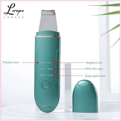 Curățător facial Scrubber sonic pentru piele Dispozitiv de curățare a lingurii pentru peeling pentru puncte negre pentru acnee cu ioni Masaj facial Mașină de lifting facial pentru îngrijirea pielii