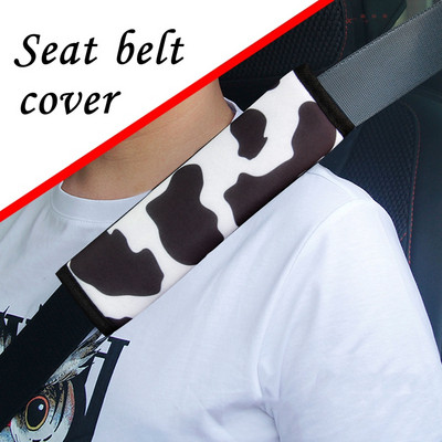 Husa pentru umeri centura de siguranta masina Captuseala de protectie Accesorii auto Decorare Craniu de leopard de vaca imprimat