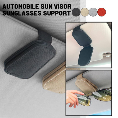 Držač kartice za sunčane naočale Štitnik za sunce za pohranu naočala Potvrda o prijemu ulaznice Kožna kopča za vješalicu za naočale za automobil