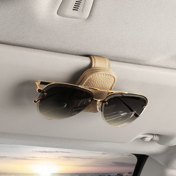 Магнитна кожена щипка за закачалка за очила Универсален държач за слънчеви очила за кола Магнитна щипка за закачалка за очила за автомобили Щипка за карти за билети