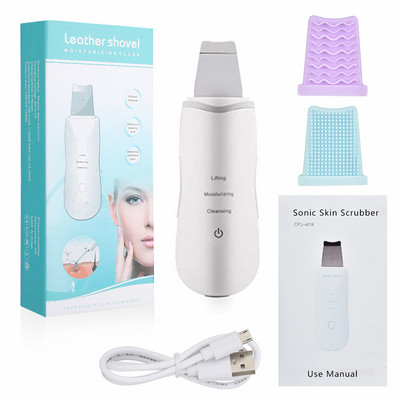 Ultrahangos elektromos bőrradír gép bőrfiatalító lapát Beauty akne mitesszer Reomver peeling arctisztító spatula