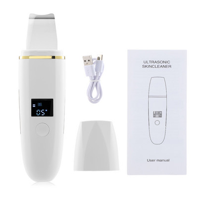 Ultrahangos bőrradír EMS peeling mitesszer eltávolító mély arctisztító ultrahangos ionos pórustisztító arctisztító lapáttal