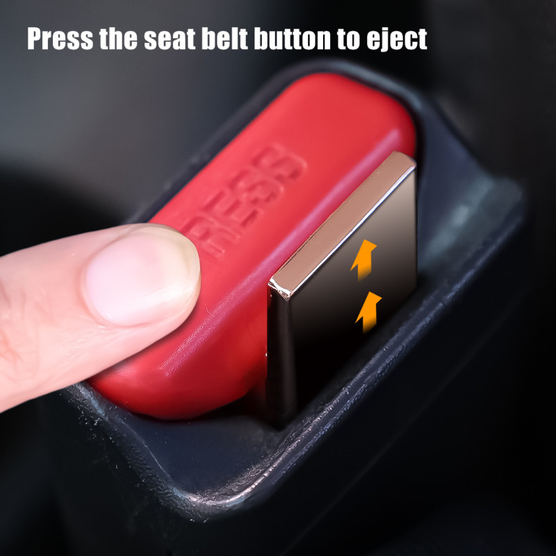 Rejtett cinkötvözet autó biztonsági öv csatja Rejtett biztonsági öv betét Kártya Hangtompító Dugó dugó Autótartozékok Alkatrészek