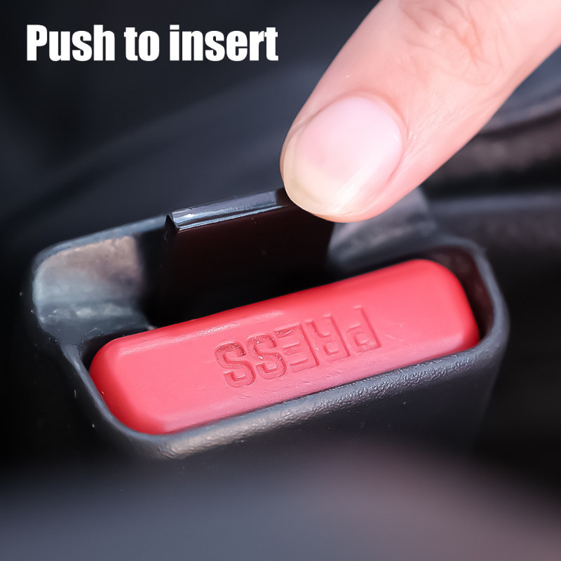 Rejtett cinkötvözet autó biztonsági öv csatja Rejtett biztonsági öv betét Kártya Hangtompító Dugó dugó Autótartozékok Alkatrészek