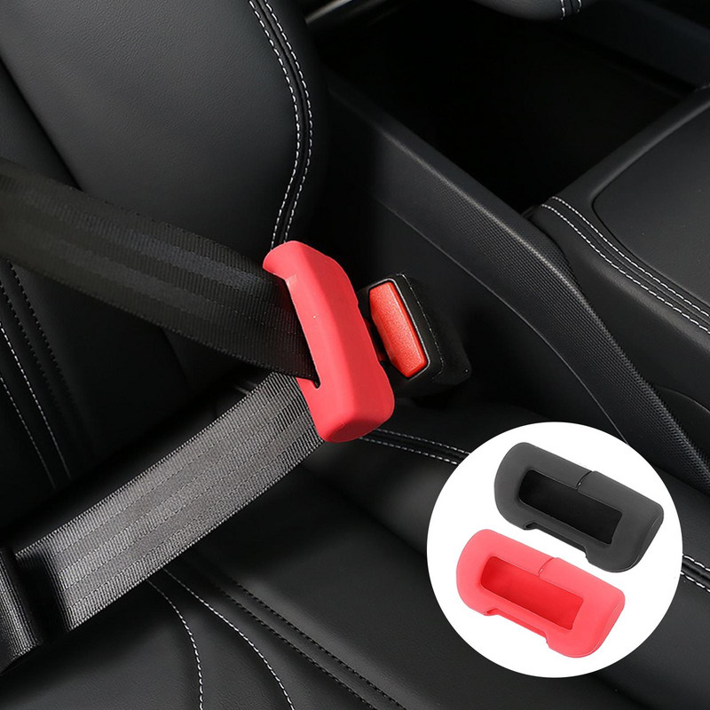 2db Tesla Model 3/Y biztonsági övcsat új autó biztonsági öv huzata szilikon ütközés elkerülő autóvédő tartozékok
