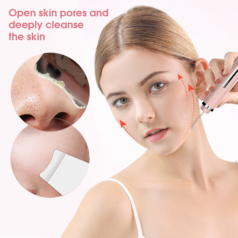 Beauty testápoló hámlasztó készülék ultrahangos bőrradír LCD EMS akne pórustisztító arc vízálló arc 170x45x21 5V