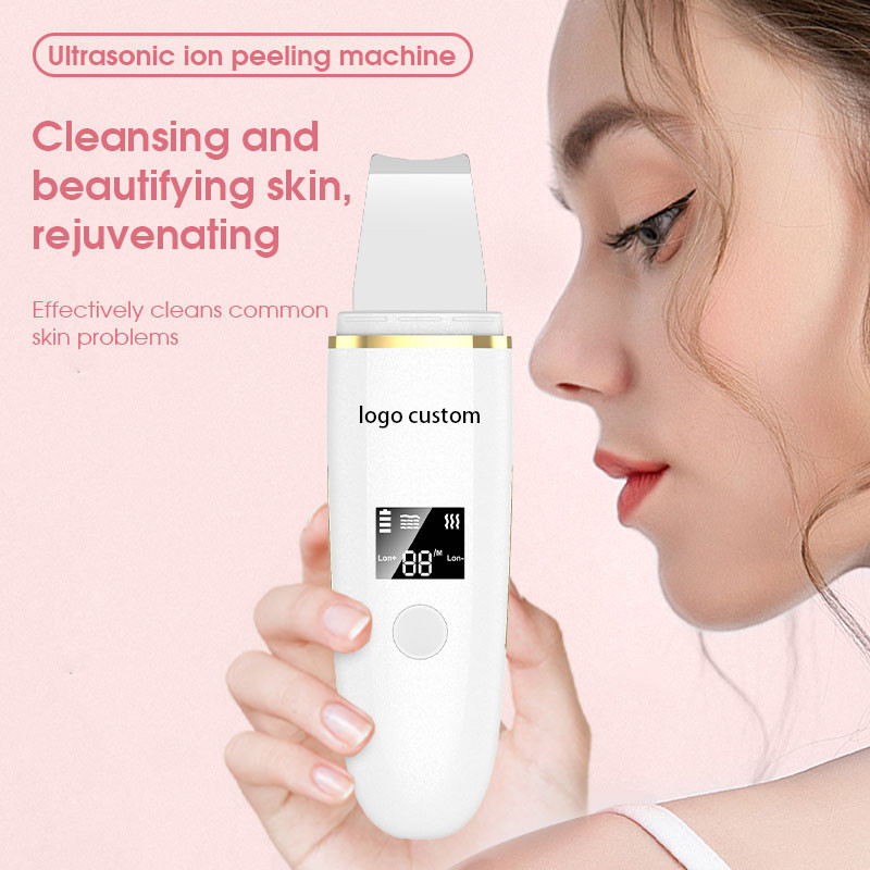Beauty testápoló hámlasztó készülék ultrahangos bőrradír LCD EMS akne pórustisztító arc vízálló arc 170x45x21 5V