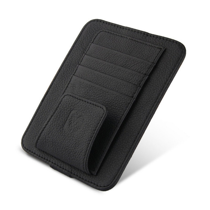 Козирка за кола Кожен органайзер Чанта за съхранение Карта Съхранение на държач за очила Карти Органайзер за козирка за кола Поставка за слънчеви очила