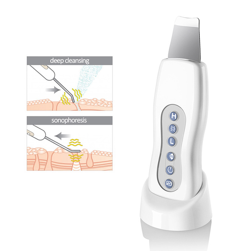 Ultrahangos bőrradír tisztító arctisztító gép akne / elhalt bőr eltávolítására arcmasszírozó ultrahangos peeling tiszta tónus