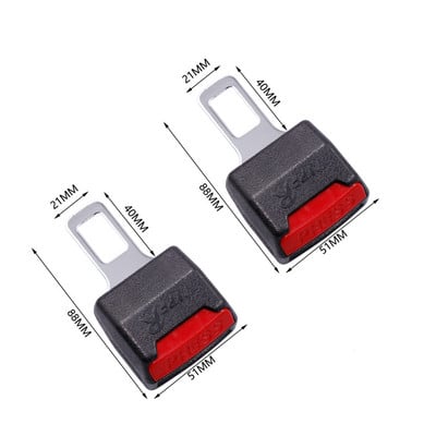 2 τμχ Προέκταση ζώνης ασφαλείας αυτοκινήτου Κλειδαριά ζώνης ασφαλείας πόρπη βύσμα υποδοχή ζώνης επένδυση Προέκταση πόρπη βύσμα κλιπ Αξεσουάρ αυτοκινήτου