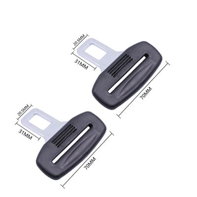 2 τμχ Προέκταση ζώνης ασφαλείας αυτοκινήτου Κλειδαριά ζώνης ασφαλείας πόρπη βύσμα υποδοχή ζώνης επένδυση Προέκταση πόρπη βύσμα κλιπ Αξεσουάρ αυτοκινήτου