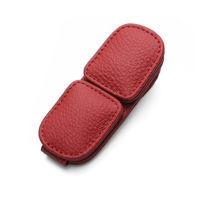 Кожен държач за слънчеви очила Двойни щипки Универсален интериор на кола Закопчалка за карти за билети Преносим сенник Органайзер Автоаксесоари