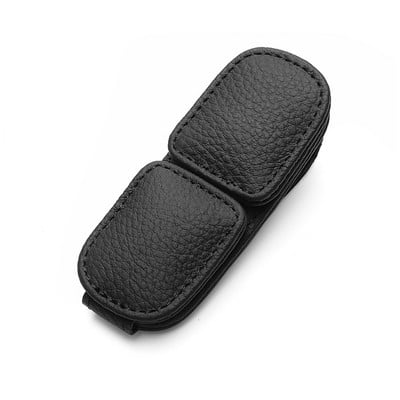 Кожен държач за слънчеви очила Двойни щипки Универсален интериор на кола Закопчалка за карти за билети Преносим сенник Органайзер Автоаксесоари