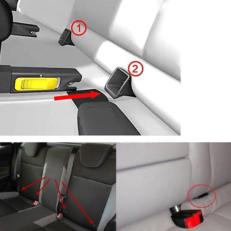 Új 2 db Reteszvezető! Személygépkocsi biztonsági gyermekülések Általános Isofix interfész övreteszelő útmutató (ISOFIX) Autós autóülés alkatrészek