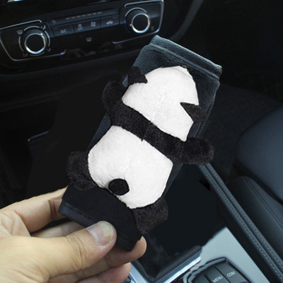 1Pc slatka crtana panda lutka stilizirana navlaka za sigurnosni pojas automobila Mekana udobna plišana medvjedica za spavanje Jastučić za naramenicu za djecu