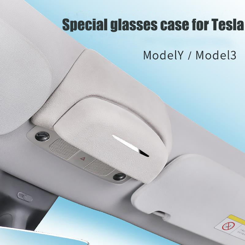 Аксесоари за автомобилен интериор Калъф за очила Органайзер Калъф за държач за очила за автомобил Tesla Model 3 Model Y 2017-2022