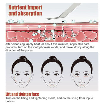Ултразвуков скрубер за кожа, вибрация, шпатула за лице, премахване на черни точки, лопата, чист кавитационен пилинг, машина за повдигане на лицето