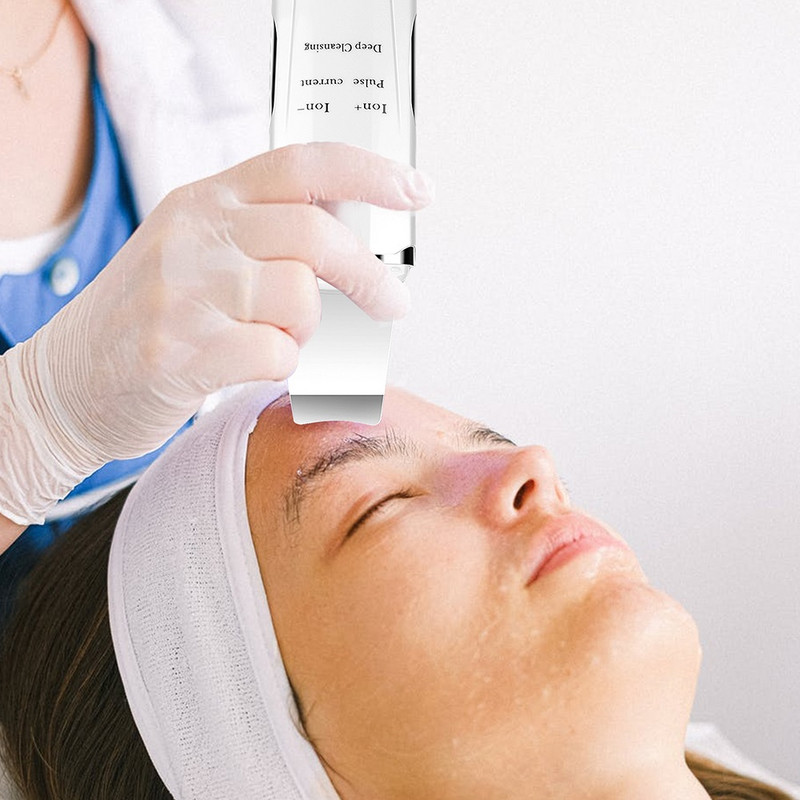 Ultrahangos arctisztító mélytisztító bőrradír peeling lapát Arc pórustisztító mitesszer eltávolító lifting szépségszalon felszerelés