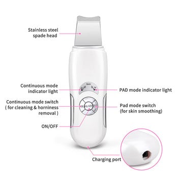 Ultrasonic Skin Scrubber Deep Face Cleaning Machine Peeling Shovel Facial Pore Cleaner Face Skin Scrubber Lift Machine