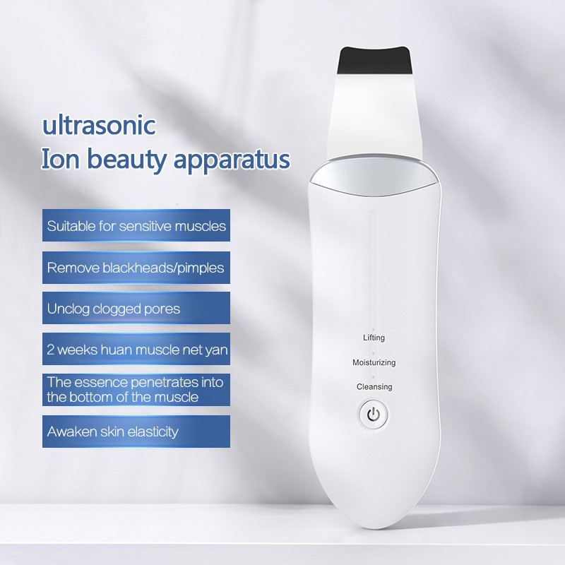 Professzionális arc pórustisztító bőrradír Sonic Face Ionic Peeling Beauty Machine Ultrahangos bőr spatula