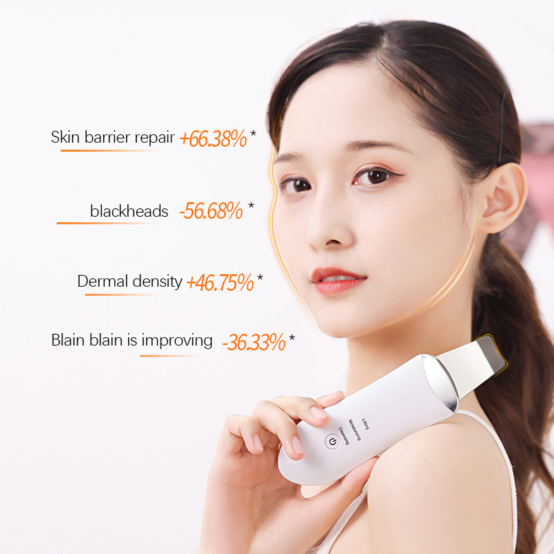 Professzionális arc pórustisztító bőrradír Sonic Face Ionic Peeling Beauty Machine Ultrahangos bőr spatula