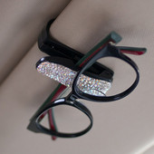 Hot Rhinestone Diamond autós napellenző szemüvegek napszemüvegek mappa Jegy nyugta kártya klip tárolótartozékok