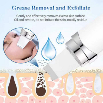 Υπερηχητικό Skin Scrubber Vibration Σπάτουλα Προσώπου Peeling Shovel Ion Acne Remover Blackhead Clean Cavitation Face Massager