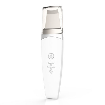 Ultrahangos bőrradír Vibrációs arc spatula peeling lapát Ion akne mitesszer eltávolító tiszta kavitációs arcmasszírozó