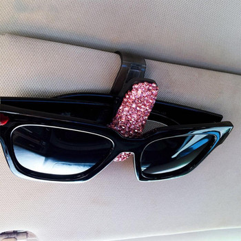 Θήκη γυαλιών Πλαστικό Rhinestone Auto Sun Visor Γυαλιά ηλίου Γυαλιά Γυαλιά Γυαλιά Κλιπ θήκη κάρτας εισιτηρίου