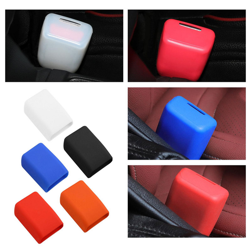 Πολύχρωμο Universal Auto Στήριγμα πόρπης ζώνης ασφαλείας σιλικόνης Προστατευτικό κάλυμμα πόρπη ζώνης ασφαλείας αυτοκινήτου Στήριγμα πόρπης ζώνης ασφαλείας αυτοκινήτου