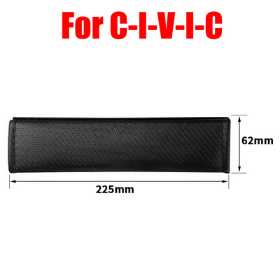 1/2 DB Honda Civic Emblem autó biztonsági biztonsági öv borítása szénszálas bőr automatikus biztonsági öv vállvédő párnapárna