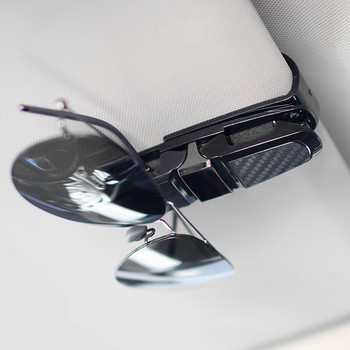 1Pc Car Sun Visor Θήκη γυαλιών ηλίου Γυαλιά οράσεως Κλιπ Μαύρο Universal Ticket Card Clamp Fastener Cip ABS Car Glasses Case Portable