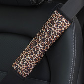 Cool biztonsági öv huzat Leopard Cow Print személyre szabott koponya punk búvárszövet Kényelmes biztonsági öv dekoráció vállpánt autó autó