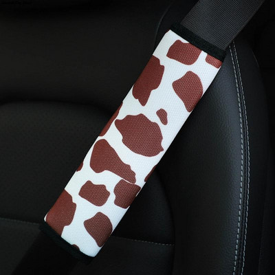 Cool biztonsági öv huzat Leopard Cow Print személyre szabott koponya punk búvárszövet Kényelmes biztonsági öv dekoráció vállpánt autó autó