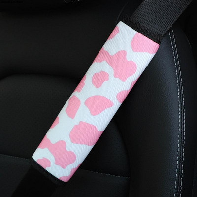 Cool biztonsági öv huzat Leopard Cow Print személyre szabott koponya punk búvárszövet Kényelmes biztonsági öv dekoráció vállpánt autó autó