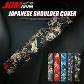 2db autó biztonsági öv huzata JDM vállpárna Biztonság japán stílusú univerzális készlet Protector Légáteresztő autó belső kiegészítők