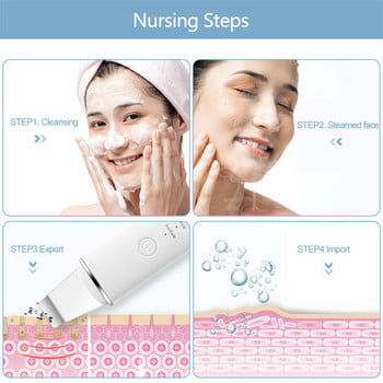 Ultrasonic Skin Scrubber Cleansing Blackhead Cavitation Peeling Shovel Face Massager Beauty Skin Care όργανο