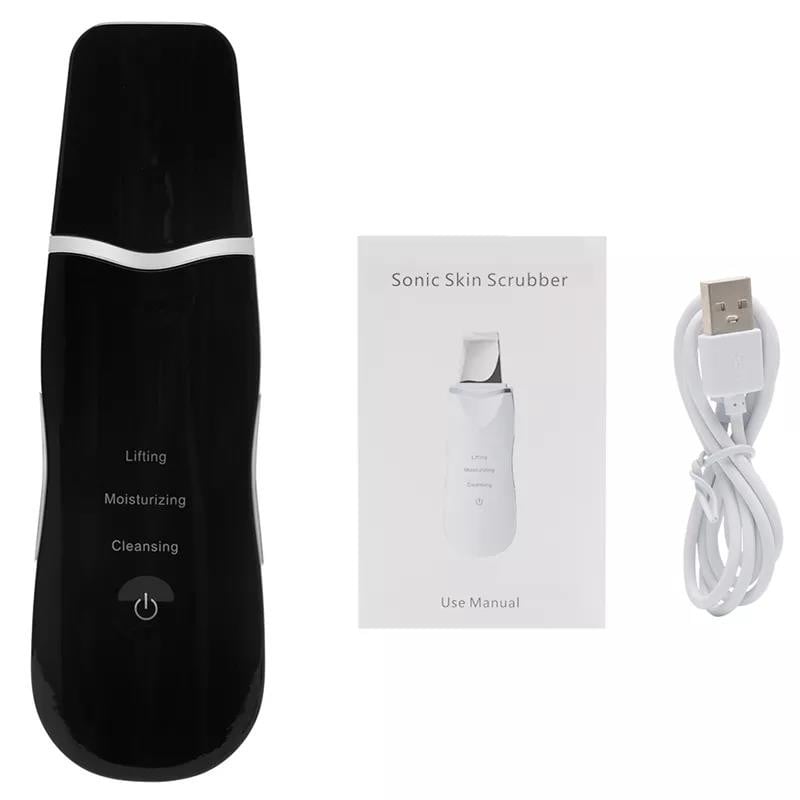 Ultrahangos bőrradír vibrációs arc spatula mitesszer eltávolító arcradír lapát Tiszta kavitációs peeling arc lifting