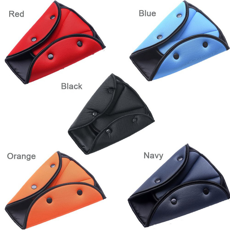 1PC Ζώνη ασφαλείας για παιδιά Τρίγωνο Fixer Ασφαλές κάλυμμα ζώνης ασφαλείας αυτοκινήτου Μαλακό ρυθμιζόμενο για προστασία λαιμού παιδιών Εσωτερικό αξεσουάρ αυτοκινήτου