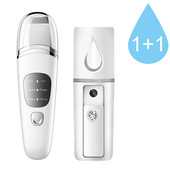 Ultragarsinis odos šveitiklis veido mentele Deep Clean + nešiojamasis veido garintuvas porų valiklis Joninis šveitimas nuo spuogų šveičiamasis šveitimas grožio priemonės