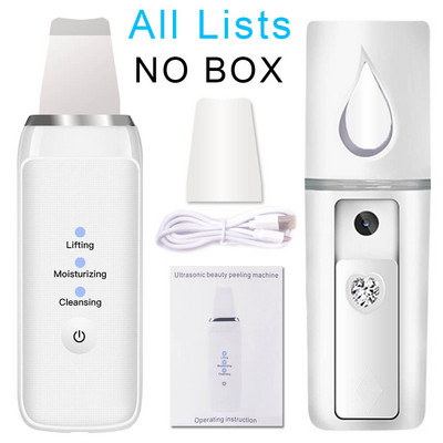 Ultragarsinis odos šveitiklis veido mentele Deep Clean + nešiojamasis veido garintuvas porų valiklis Joninis šveitimas nuo spuogų šveičiamasis šveitimas grožio priemonės