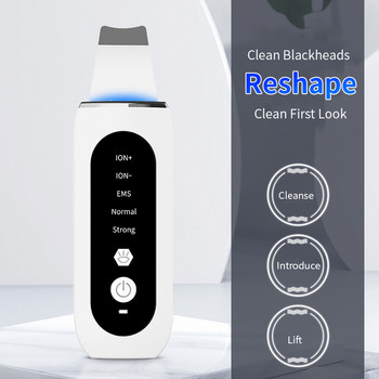 Ultrasonic Skin Scrubber Peeling Remover Blackhead Deep Face Cleaning Ultrasonic Ion Ance Pore Cleaner Facial Shovel Cleanser