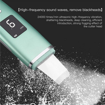 Ultrasonic Blue Light Face Deep Cleaning Skin Scrubber Ion Face Cleaning Shovel Machine Peeling Facial Skin Whitening Lifting