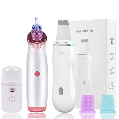 Ultrahangos bőrradír vákuum mitesszer eltávolító vibrációs arc spatula lapát Tiszta kavitációs peeling arc lifting eszközök