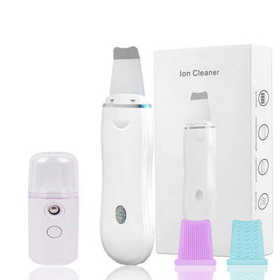 Ultrahangos bőrradír vákuum mitesszer eltávolító vibrációs arc spatula lapát Tiszta kavitációs peeling arc lifting eszközök